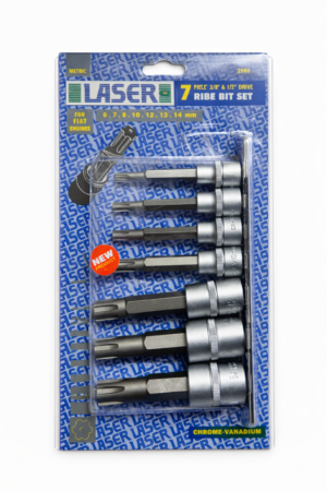 Laser 7 piece 3/8 \& 1/2 drive ribe but set for fiat engines