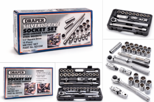 Draper - silverdrive socket set with chrome vandium steel socket |15piece 1/2 drive