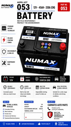 NUMAX 053 Battery (AGPA 637)